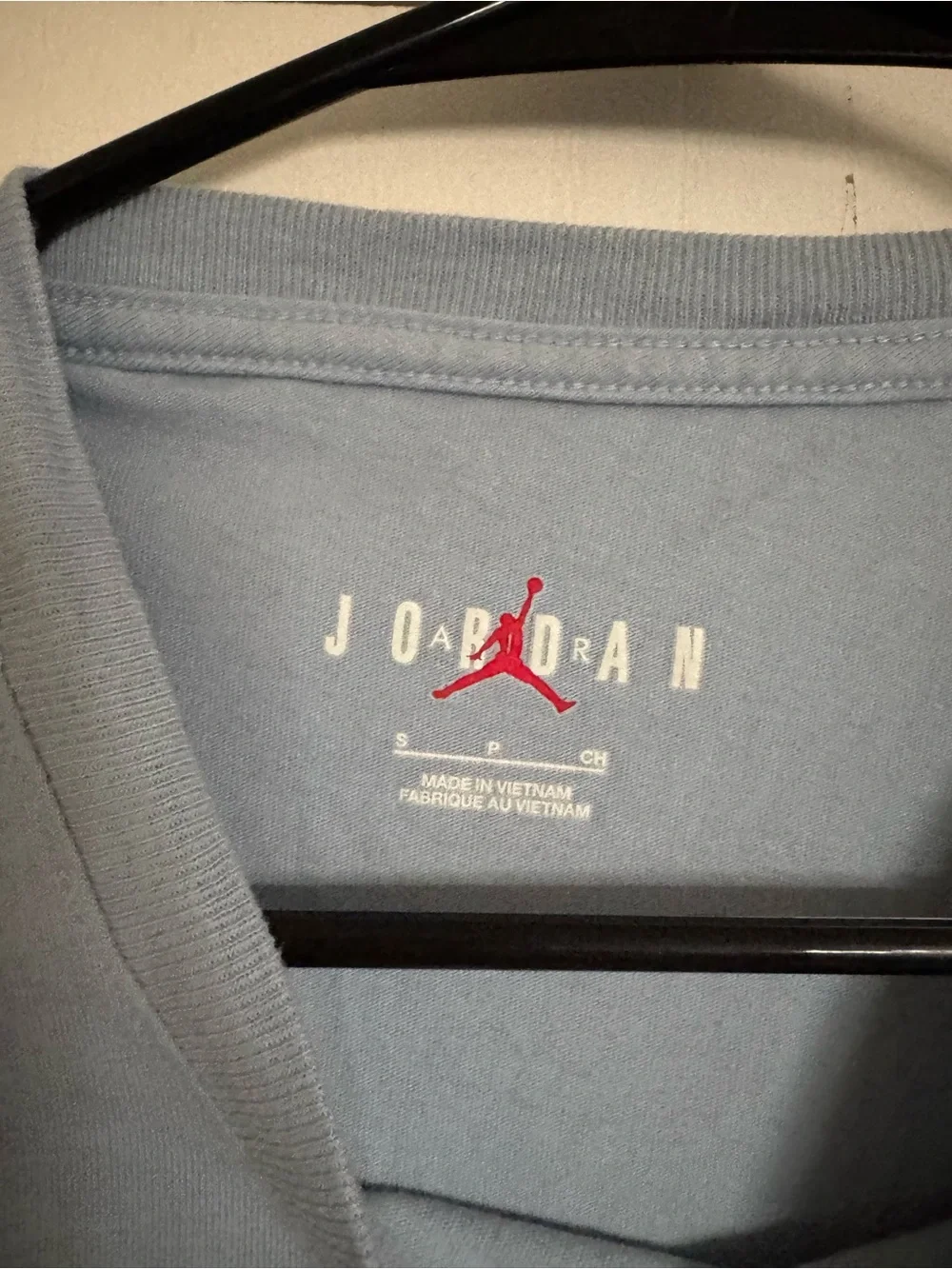 Jordan Light Blue Script Logo Short Sleeve Tee